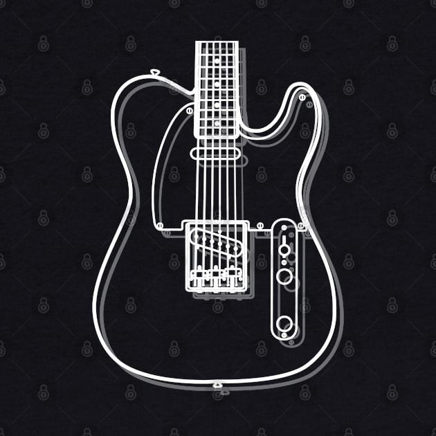 T-Style Electric Guitar Body Outline Dark Theme by nightsworthy